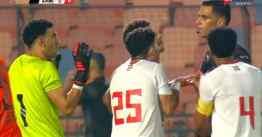 طرد محمد عواد فى مباراة الزمالك والبنك الأهلى وخروج الجزيرى